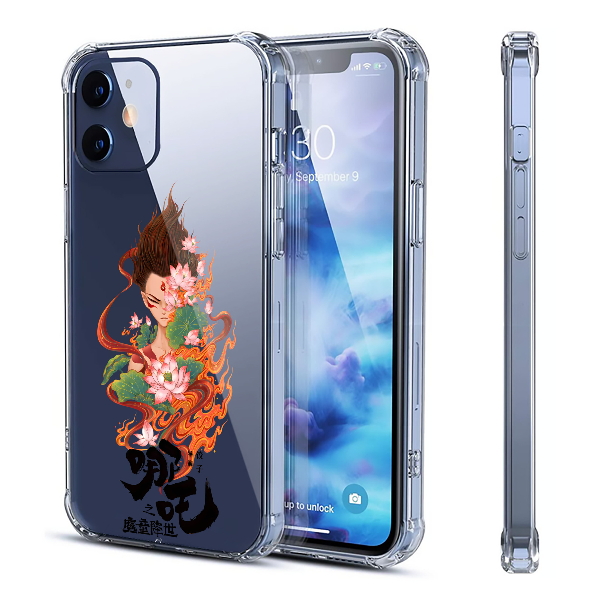 （画像用） Ne Zha 2 ナタ 魔童の大暴れ 【iPhone 12シリーズ対応】透明スマホケース（クリアソフトケース）